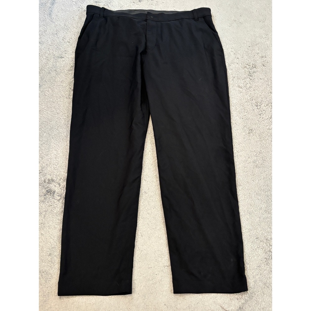 Nike Dri-FIT Golf Pants Mens 38x32 Black Flat Front Straight Leg Performance